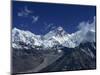 Snow-Capped Mount Everest, Seen from the Nameless Towers, Himalaya Mountains, Nepal-Alison Wright-Mounted Photographic Print