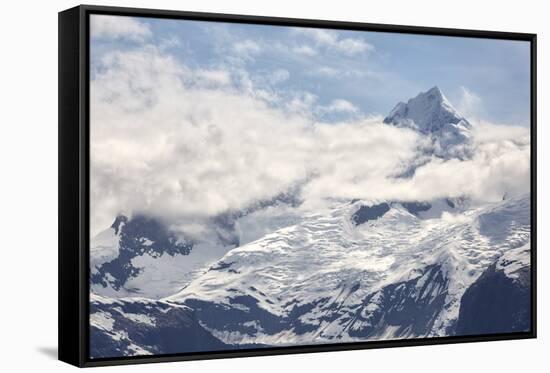 Snow Capped Mountain in the Glacier Bay National Park, Alaska-BostoX-Framed Stretched Canvas