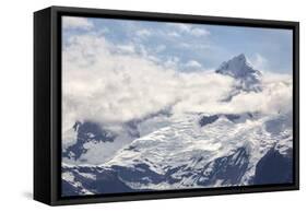 Snow Capped Mountain in the Glacier Bay National Park, Alaska-BostoX-Framed Stretched Canvas