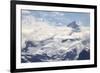 Snow Capped Mountain in the Glacier Bay National Park, Alaska-BostoX-Framed Photographic Print