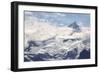 Snow Capped Mountain in the Glacier Bay National Park, Alaska-BostoX-Framed Photographic Print