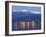 Snow Capped Mountains Above Isola Superiore, Borromean Islands on Lake Maggiore, Piedmont, Italy-Christian Kober-Framed Photographic Print