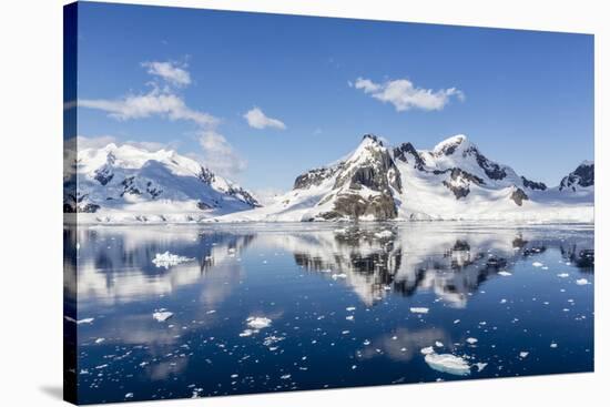 Snow-Capped Mountains in the Errera Channel on the Western Side of the Antarctic Peninsula-Michael Nolan-Stretched Canvas