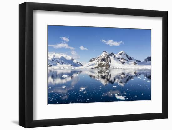 Snow-Capped Mountains in the Errera Channel on the Western Side of the Antarctic Peninsula-Michael Nolan-Framed Photographic Print