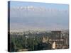 Snow Capped Mountains of the Anti-Lebanon Range Behind the Roman Archaeological Site, Lebanon-Christian Kober-Stretched Canvas