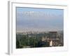 Snow Capped Mountains of the Anti-Lebanon Range Behind the Roman Archaeological Site, Lebanon-Christian Kober-Framed Photographic Print