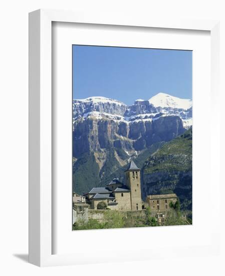 Snow-Capped Mountains of the Ordesa National Park in the Pyrenees, Above Torla, Aragon, Spain-Lawrence Graham-Framed Photographic Print