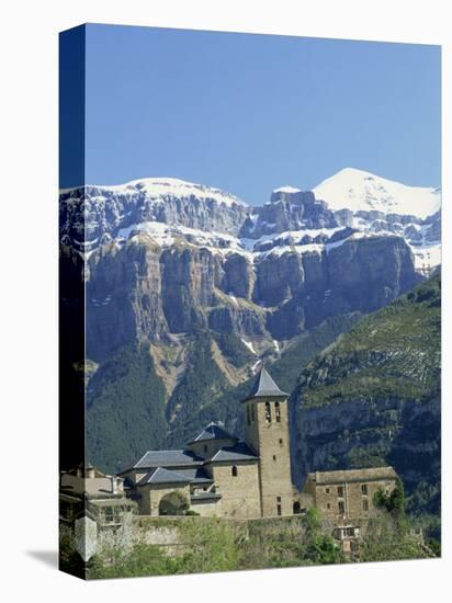 Snow-Capped Mountains of the Ordesa National Park in the Pyrenees, Above Torla, Aragon, Spain-Lawrence Graham-Stretched Canvas