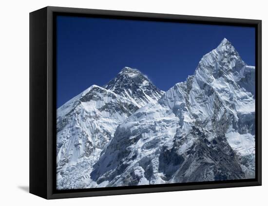 Snow-Capped Peak of Mount Everest, Seen from Kala Pattar, Himalaya Mountains, Nepal-Alison Wright-Framed Stretched Canvas