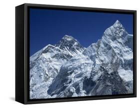 Snow-Capped Peak of Mount Everest, Seen from Kala Pattar, Himalaya Mountains, Nepal-Alison Wright-Framed Stretched Canvas