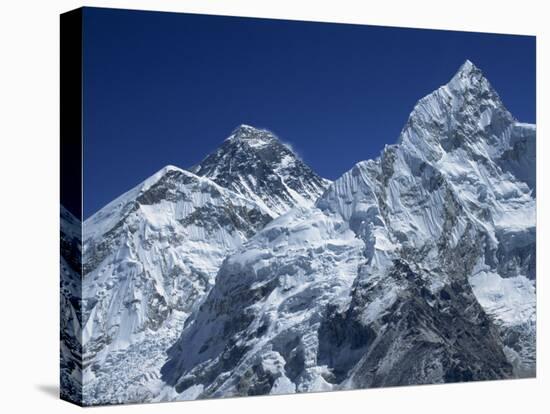 Snow-Capped Peak of Mount Everest, Seen from Kala Pattar, Himalaya Mountains, Nepal-Alison Wright-Stretched Canvas