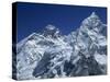 Snow-Capped Peak of Mount Everest, Seen from Kala Pattar, Himalaya Mountains, Nepal-Alison Wright-Stretched Canvas