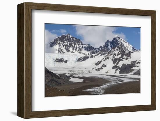 Snow-Capped Peaks Surround St. Andrews Bay, South Georgia, Polar Regions-Michael Nolan-Framed Photographic Print