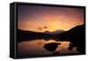 Snow-Capped Snowdon Mountain Range Viewed at Sunset over Llynnau Mymbyr-Ian Egner-Framed Stretched Canvas