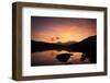 Snow-Capped Snowdon Mountain Range Viewed at Sunset over Llynnau Mymbyr-Ian Egner-Framed Photographic Print