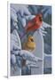 Snow Cardinals-Jeffrey Hoff-Framed Giclee Print