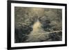 Snow Clings to the Branches of Trees Overhanging a River in Winter's Grip in a New England Woodland-Frances Gallogly-Framed Photographic Print
