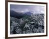 Snow Coats the Boreal Forest on Mt. Lafayette, White Mountains, New Hampshire, USA-Jerry & Marcy Monkman-Framed Photographic Print