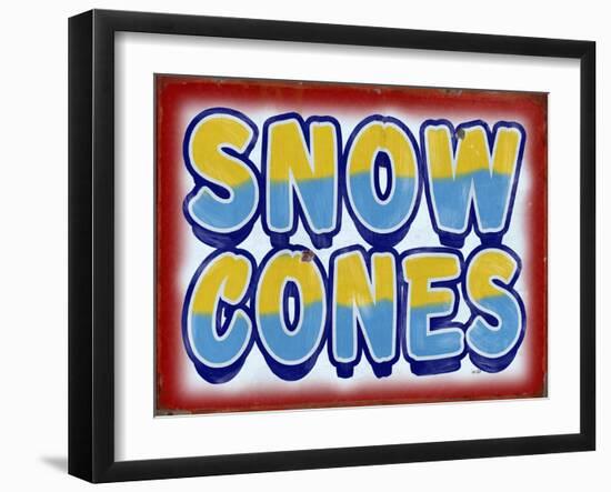 Snow Cones Distressed-Retroplanet-Framed Giclee Print