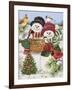 Snow Couple Feeding Birds-William Vanderdasson-Framed Giclee Print