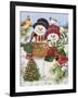 Snow Couple Feeding Birds-William Vanderdasson-Framed Giclee Print