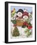 Snow Couple Feeding Birds-William Vanderdasson-Framed Giclee Print