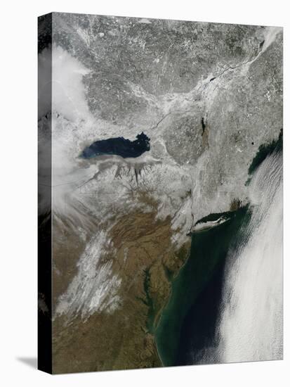 Snow Cover across the Northeastern United States-null-Stretched Canvas