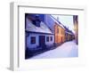 Snow Covered 16th Century Cottages of Golden Lane in Winter Twilight, Hradcany, Czech Republic-Richard Nebesky-Framed Photographic Print