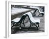 Snow Covered Benches, Place Victor Hugo, Grenoble, Isere, French Alps, France-Walter Bibikow-Framed Photographic Print