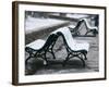 Snow Covered Benches, Place Victor Hugo, Grenoble, Isere, French Alps, France-Walter Bibikow-Framed Photographic Print