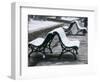Snow Covered Benches, Place Victor Hugo, Grenoble, Isere, French Alps, France-Walter Bibikow-Framed Photographic Print