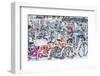 Snow covered bicycles, Copenhagen, Denmark, Scandinavia-Paul Porter-Framed Photographic Print