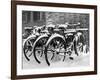 Snow-Covered Bicycles-Fred Musto-Framed Photographic Print