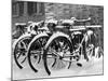 Snow-Covered Bicycles-Fred Musto-Mounted Photographic Print