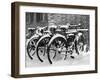 Snow-Covered Bicycles-Fred Musto-Framed Photographic Print