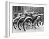 Snow-Covered Bicycles-Fred Musto-Framed Photographic Print