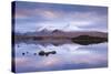 Snow Covered Black Mount Reflected in a Lochan, Rannoch Moor, Highland, Scotland. Winter (November)-Adam Burton-Stretched Canvas