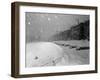 Snow Covered Cars and Snow Falling-null-Framed Photographic Print