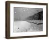 Snow Covered Cars and Snow Falling-null-Framed Photographic Print