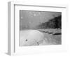 Snow Covered Cars and Snow Falling-null-Framed Photographic Print