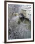 Snow-Covered Certovka Canal and Water Wheel at Kampa Island, Czech Republic, Europe-Richard Nebesky-Framed Photographic Print