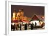 Snow-Covered Christmas Market and Baroque St. Nicholas Church-Richard Nebesky-Framed Photographic Print