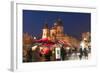 Snow-Covered Christmas Market and Baroque St. Nicholas Church-Richard Nebesky-Framed Photographic Print