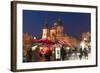 Snow-Covered Christmas Market and Baroque St. Nicholas Church-Richard Nebesky-Framed Photographic Print