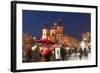 Snow-Covered Christmas Market and Baroque St. Nicholas Church-Richard Nebesky-Framed Photographic Print