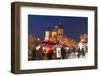 Snow-Covered Christmas Market and Baroque St. Nicholas Church-Richard Nebesky-Framed Photographic Print