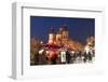 Snow-Covered Christmas Market and Baroque St. Nicholas Church-Richard Nebesky-Framed Photographic Print