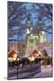 Snow-Covered Christmas Market and Tyn Church, Old Town Square, Prague, Czech Republic, Europe-Richard Nebesky-Mounted Photographic Print