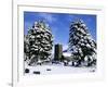 Snow Covered Church and Cemetery-Ashley Cooper-Framed Photographic Print