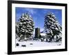 Snow Covered Church and Cemetery-Ashley Cooper-Framed Photographic Print